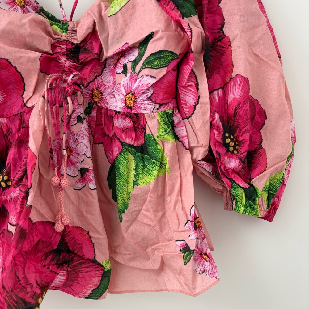 NWOT Farm Rio Embroidered Chita Blouse S - Picture 7 of 16